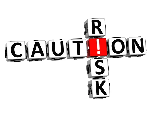 3D Credit Risk Crossword — Stock Photo, Image