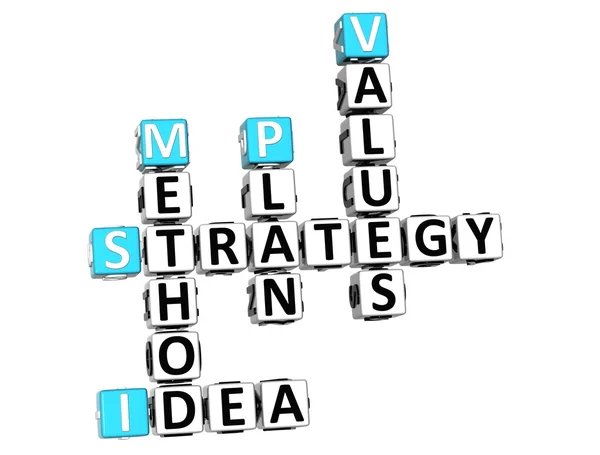 3D Career Strategy Crossword — Stock Photo, Image