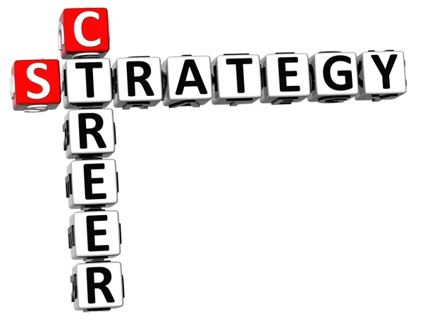 3D Career Strategy Crossword — Stok fotoğraf