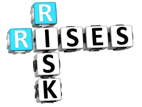 3d erhöht Risiko Kreuzworträtsel — Stockfoto