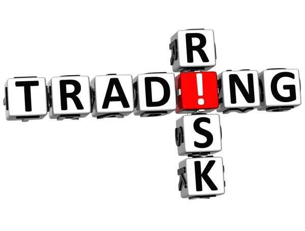 3D Trading Risk Crossword — Stock Photo, Image
