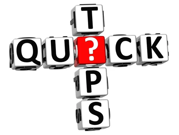 3D Quick Tips Crossword — Stock Photo, Image