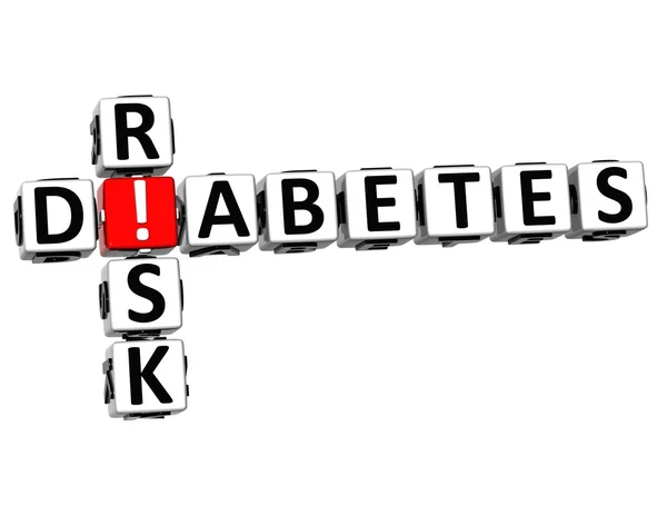 3D diabetes riziko křížovky — Stock fotografie