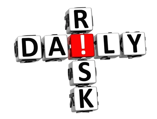 Crucigrama de riesgo diario 3D — Foto de Stock