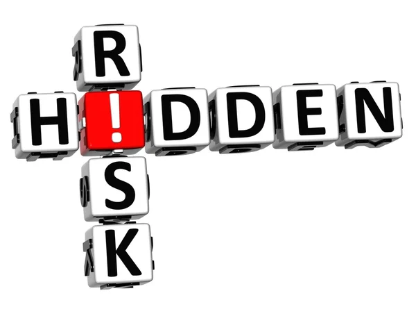 3D Hidden Risk Crossword — Stock Photo, Image