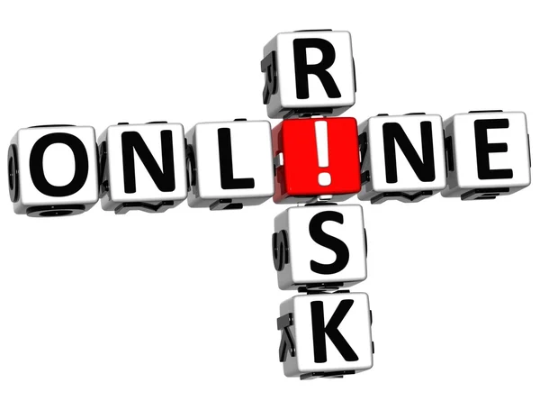 3D Online Risk Crossword — Stock Photo, Image