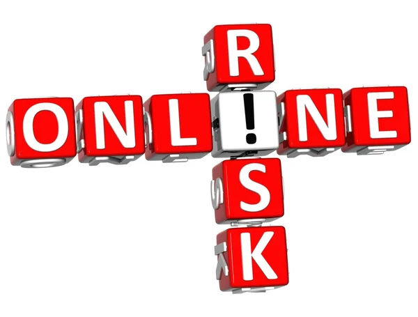 3D Online Risk Crossword — Stock Photo, Image