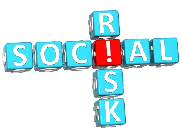 Mots croisés sur les risques sociaux 3D — Photo