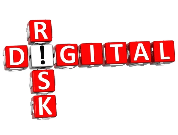 3D digitální riziko křížovky — Stock fotografie