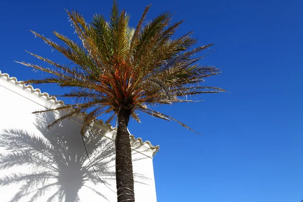 Igreja branca em Ibiza, Espanha — Fotografia de Stock