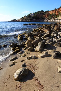 güzel küçük koyda Ibiza, baleares Adası, İspanya.