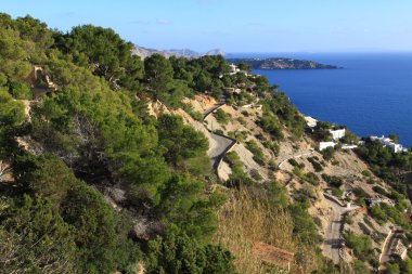 güzel küçük koyda Ibiza, baleares Adası, İspanya.