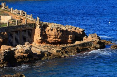 güzel küçük koyda Ibiza, baleares Adası, İspanya.