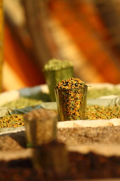 stock image Traditional spices market in India.