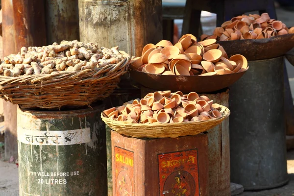 Tradiční koření trh v Indii — Stock fotografie