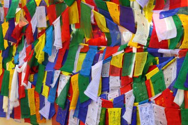 Buddhist prayer flags clipart