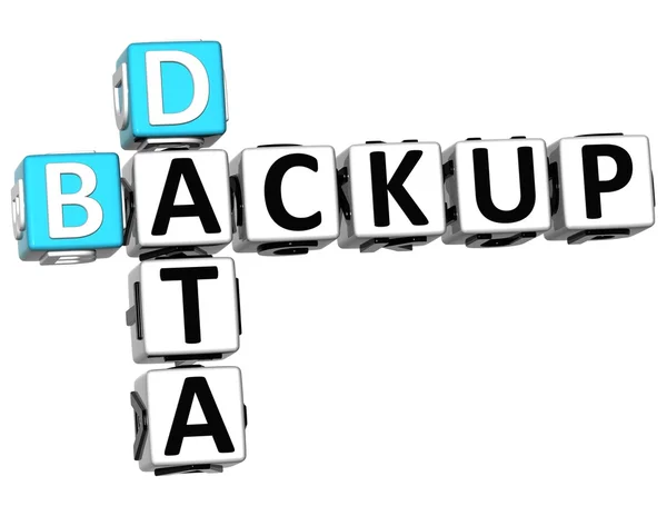 3D Backup Data Crossword — Stock Photo, Image