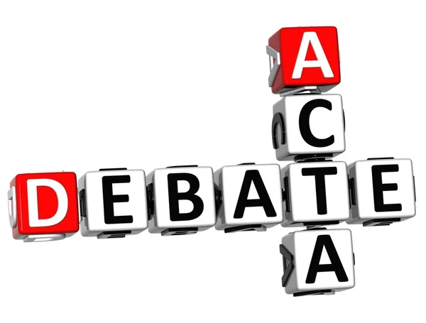 Debate 3D Acta Palavra cruzada — Fotografia de Stock