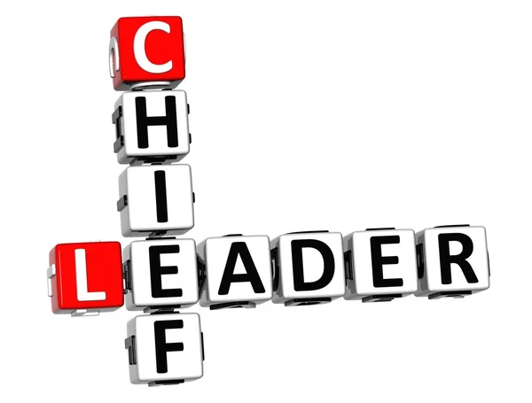 3D Leader Chief Crossword — Stock Photo, Image