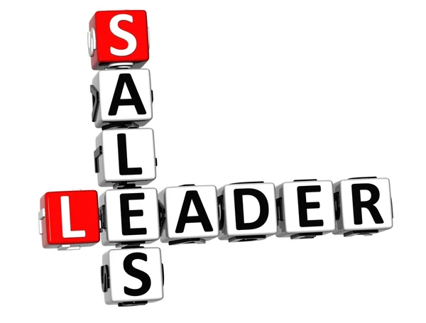 3D Leader Sales Crossword — Stock Photo, Image