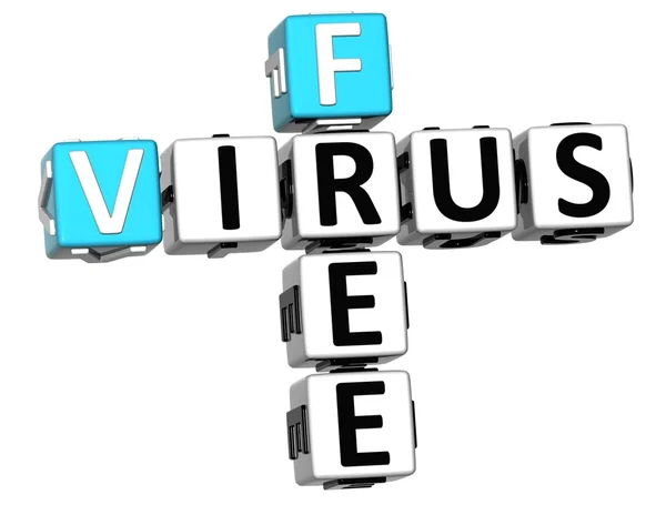 3D-virus gratis kruiswoordraadsel — Stockfoto