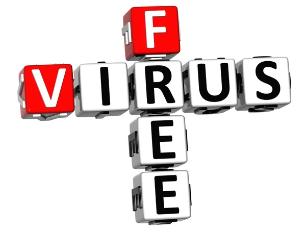 3D Virus Free Crossword — Stock Photo, Image