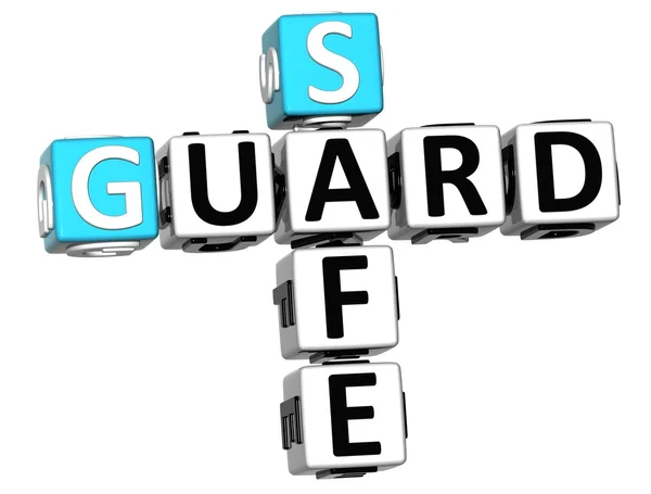 3D Guard Безпечний кросворд — стокове фото