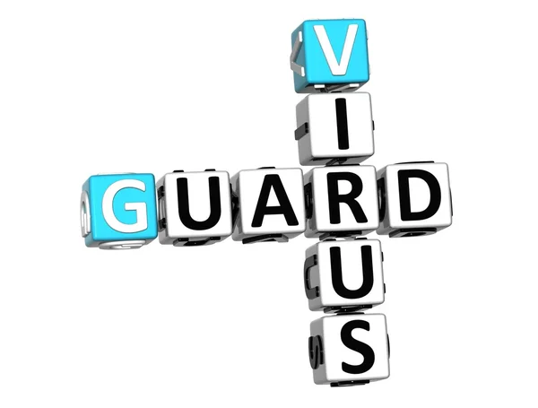 3D guard virus korsord — Stockfoto