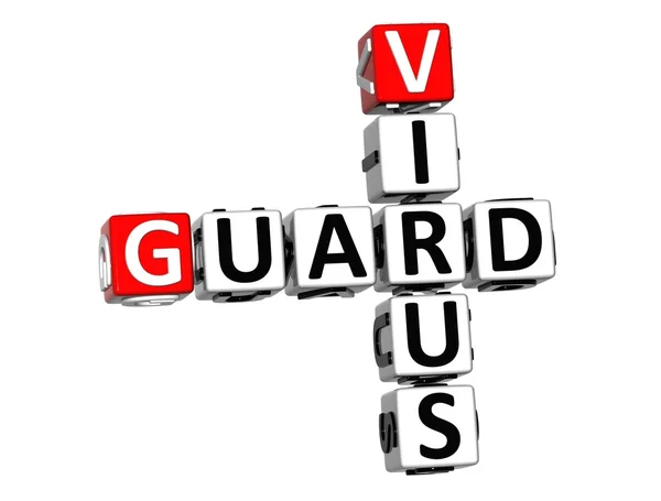 3D guard virus korsord — Stockfoto
