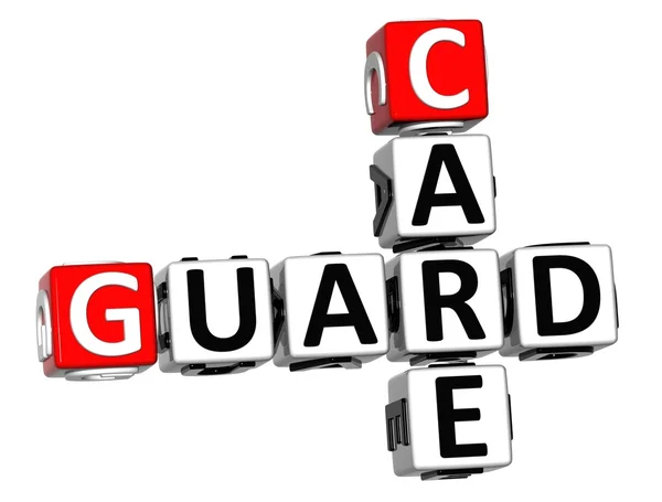 3D Guard Care Crossword — Stock Photo, Image