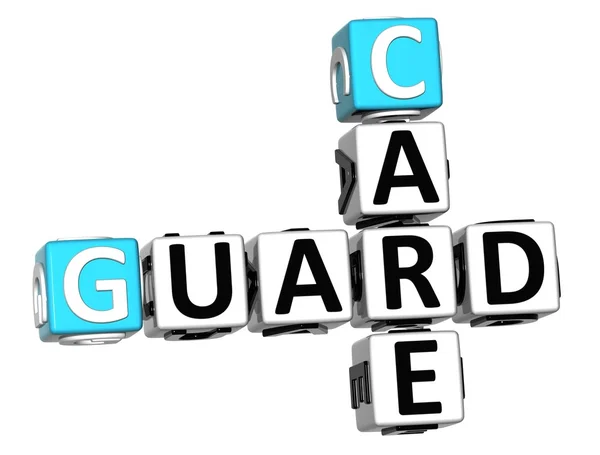 3D Guard Care Crossword — Stock Photo, Image