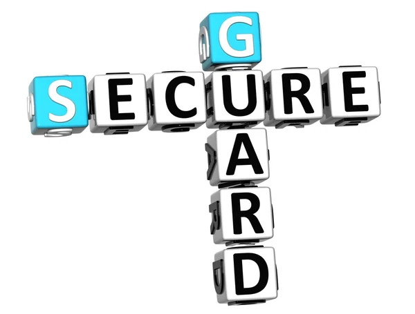 3D Secure Guard Palavra cruzada — Fotografia de Stock