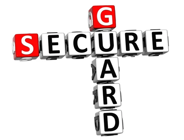 3D Secure Guard Palavra cruzada — Fotografia de Stock