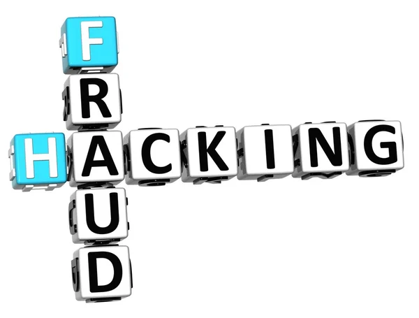 3D-hacken fraude kruiswoordraadsel — Stockfoto