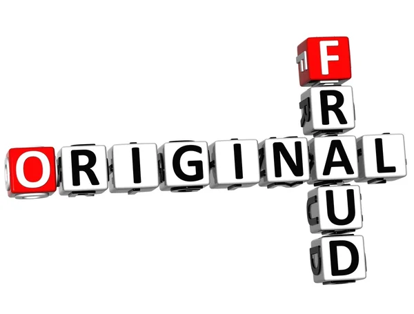 3D Original Fraud Crossword — Stock Photo, Image