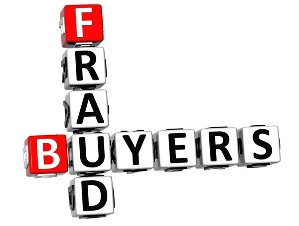 3D Compradores Fraude Palavra cruzada — Fotografia de Stock