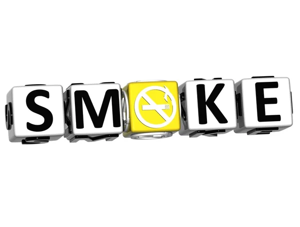 3 d クロスワードは喫煙しません。 — ストック写真