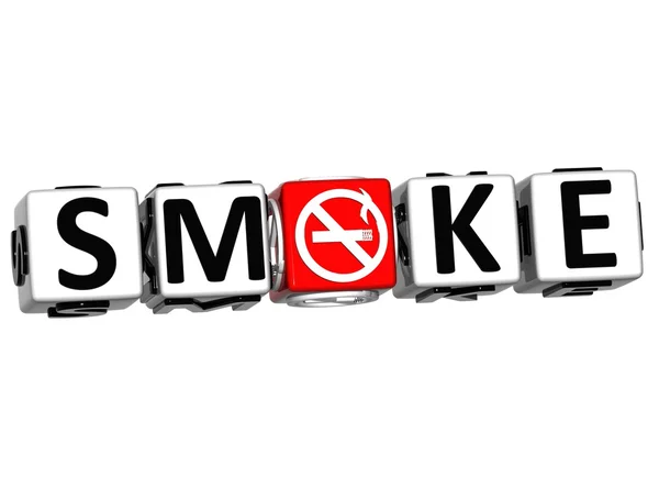 3d dont smoke Kreuzworträtsel — Stockfoto