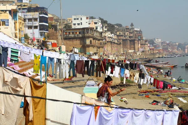 La ville sainte de Varanasi et le Gange — Photo