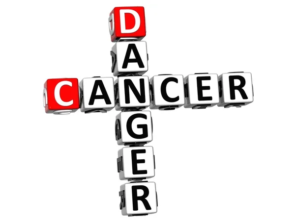 3D Cancer Danger Crossword — Stock Photo, Image