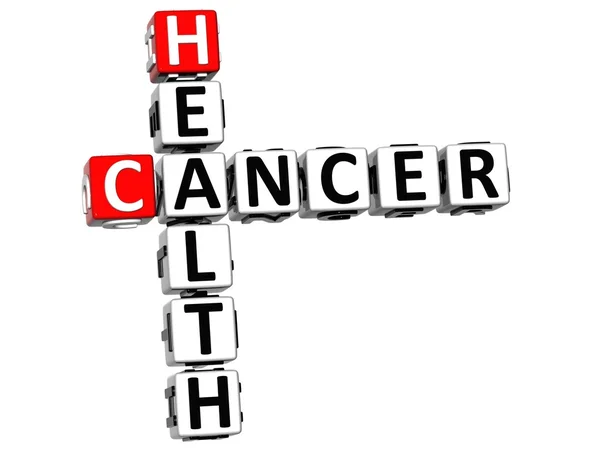 Saúde do câncer 3D Palavra cruzada — Fotografia de Stock