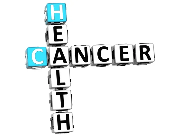 3D-kanker gezondheid kruiswoordraadsel — Stockfoto