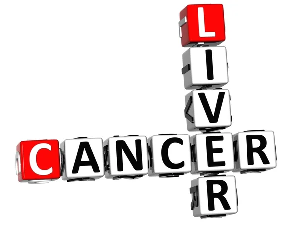 3D Cancer Liver Crossword — Stock Photo, Image