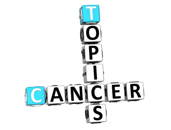 3D Cancer Topics Crossword — Stock Photo, Image