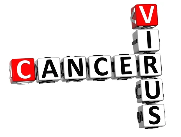 Crucigrama del virus del cáncer 3D —  Fotos de Stock