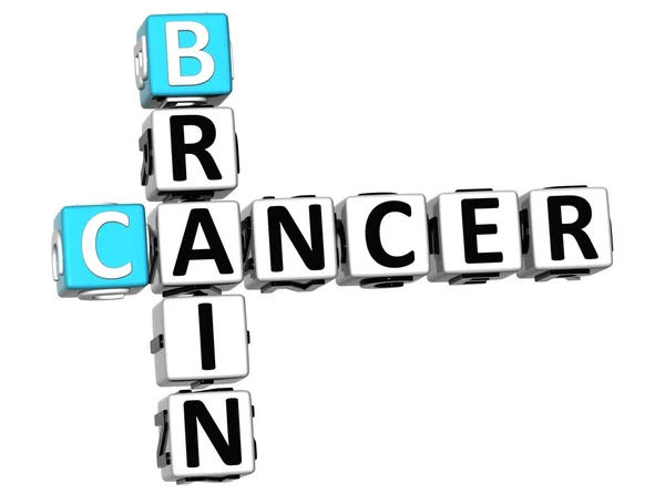 3d Krebs Gehirn Kreuzworträtsel — Stockfoto