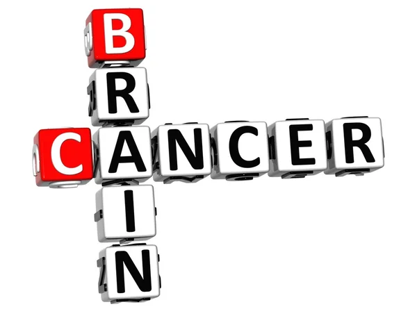 3D Cancer Brain Crossword — Stock Photo, Image