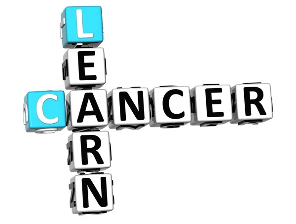 Câncer 3D Aprender palavras cruzadas — Fotografia de Stock