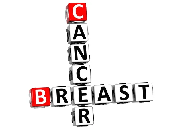 Crucigrama de cáncer de mama 3D —  Fotos de Stock