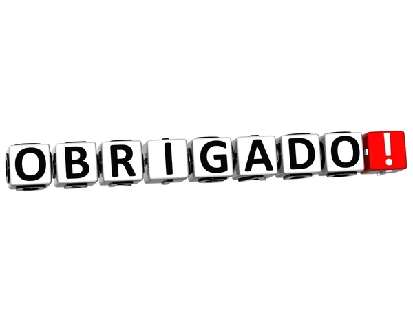 Ordet obrigado - tack på många olika språk. — Stockfoto